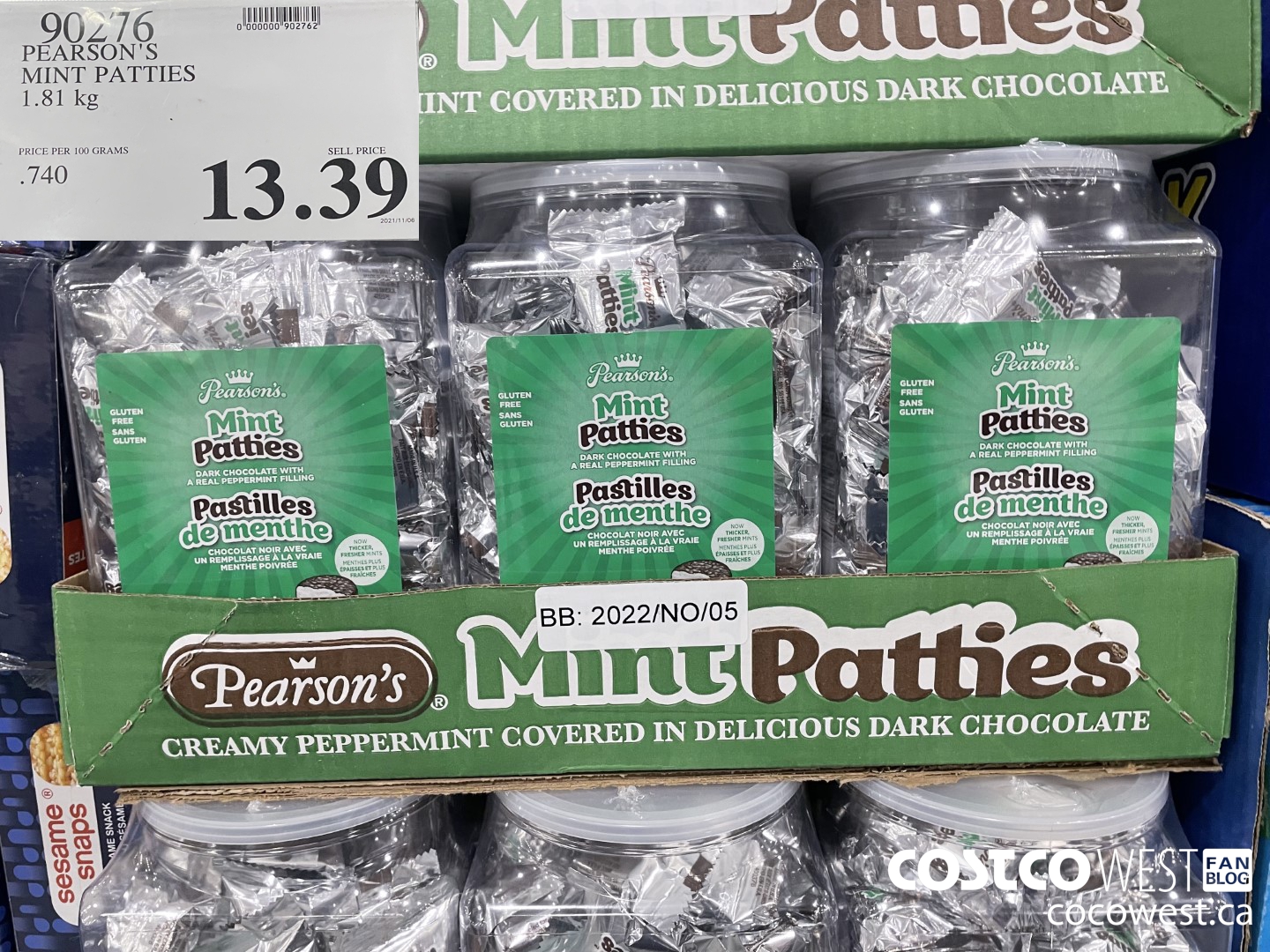 90276 PEARSON'S MINT PATTIES 1.81 kg  $13.39