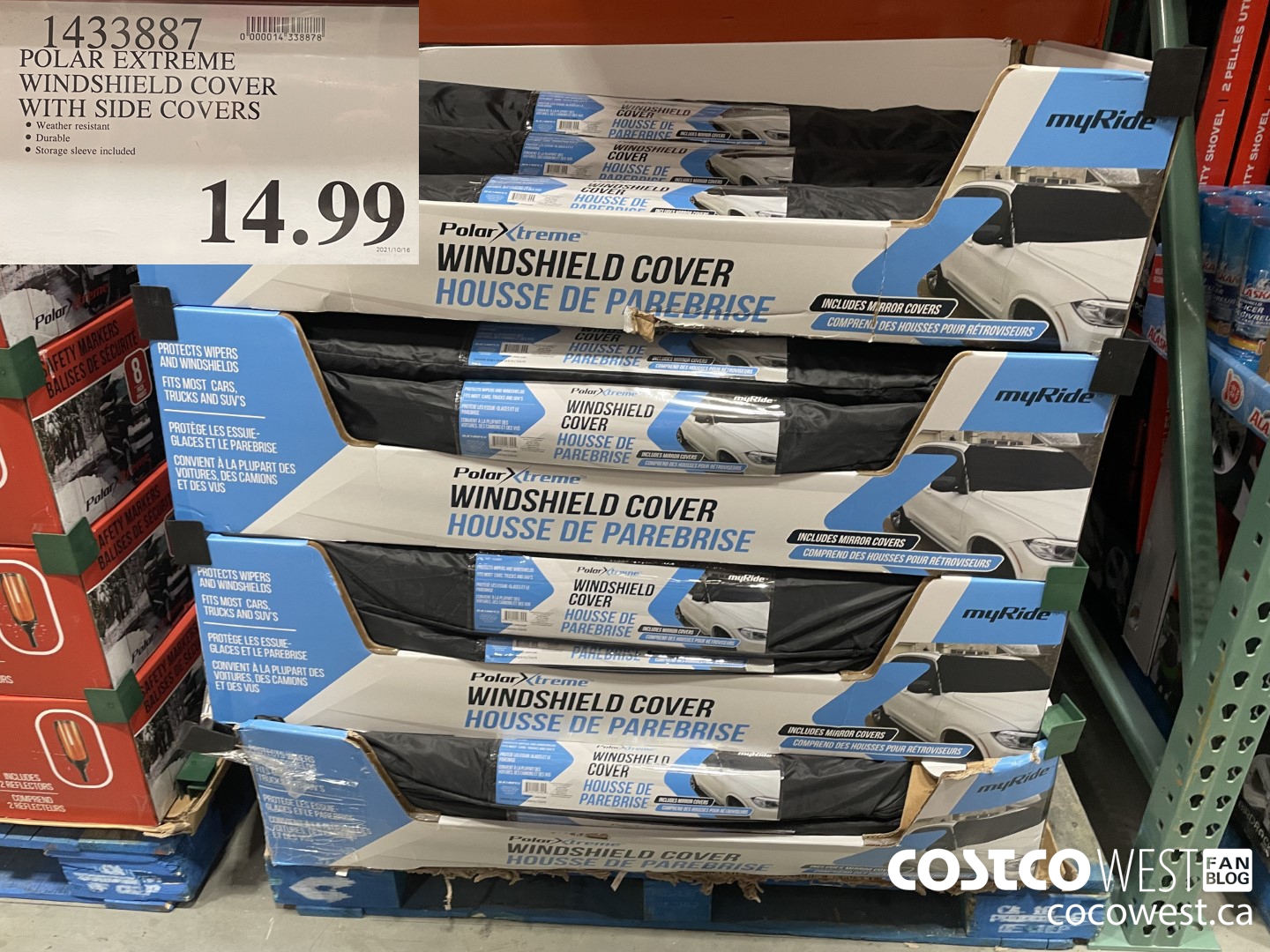 1433887 POLAR EXTREME WINDSHIELD COVER WITH SIDE COVERS  $14.99