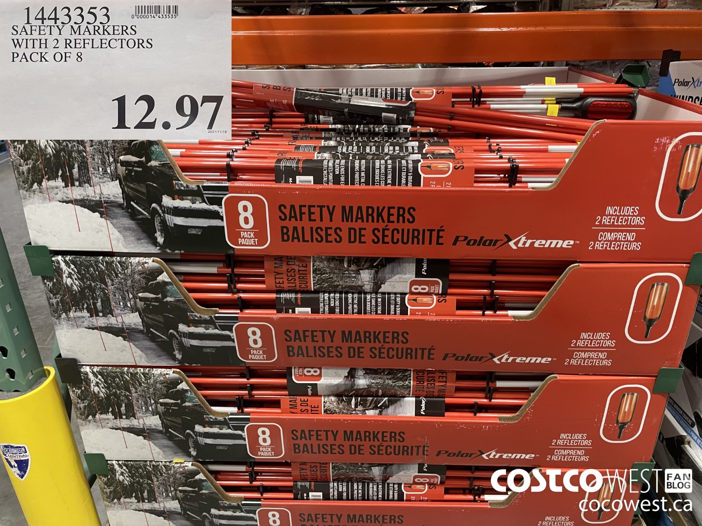 1443353 SAFETY MARKERS WITH 2 REFLECTORS PACK OF 8  $12.97