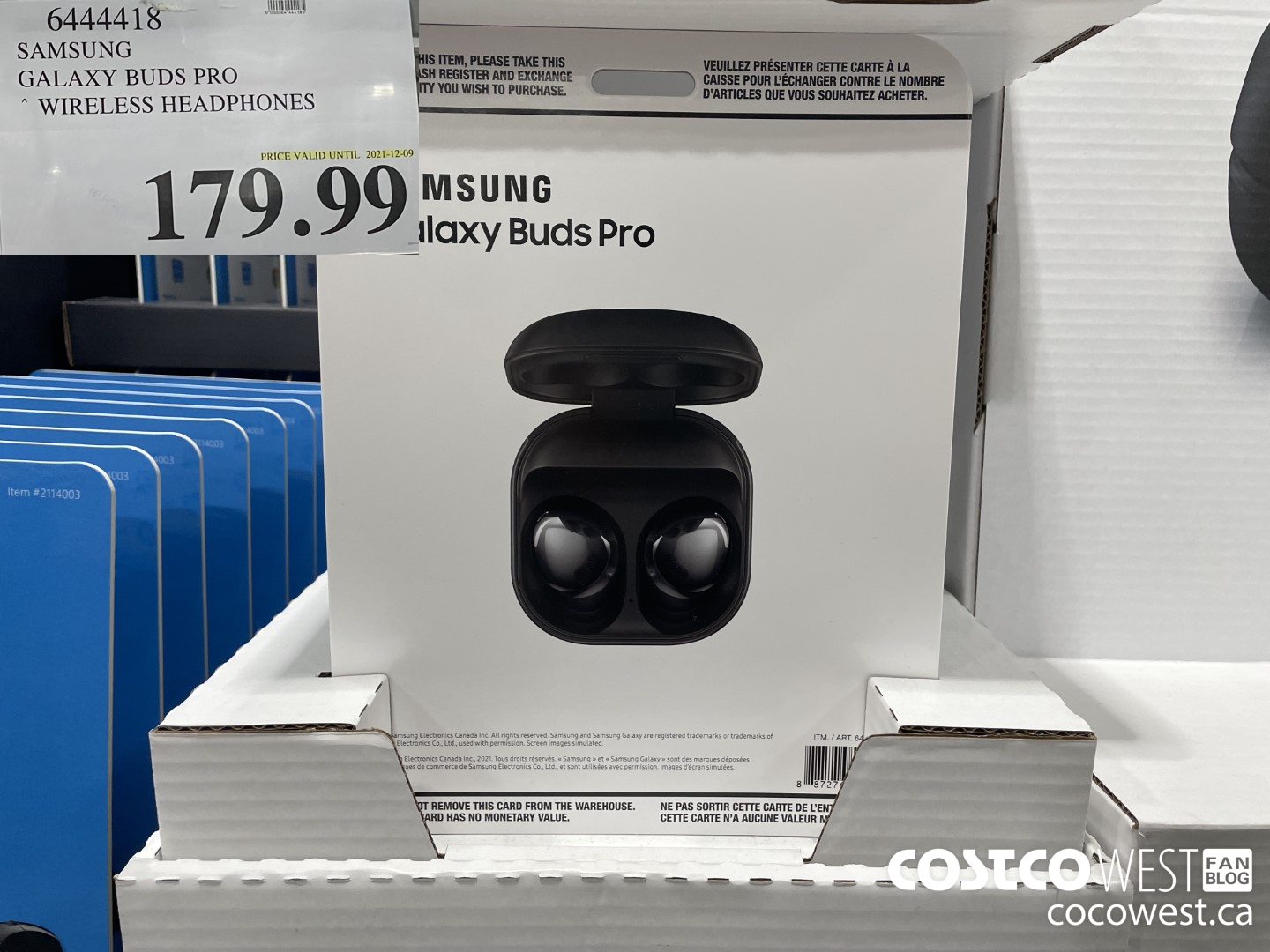 6444418 SAMSUNG GALAXY BUDS PRO WIRELESS HEADPHONES (EXPIRES ON 2021-12-09) $179.99