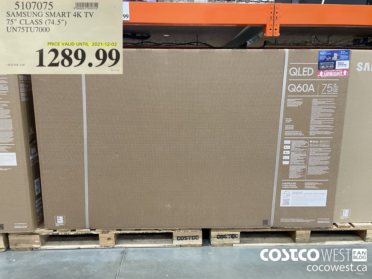 5107075 SAMSUNG SMART 4K TV 75