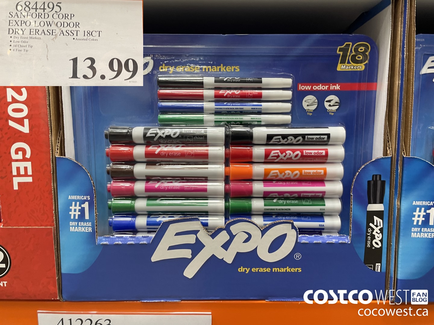 684495 SANFORD CORP EXPO LOW ODOR DRY ERASE ASST 18 CT  $13.99