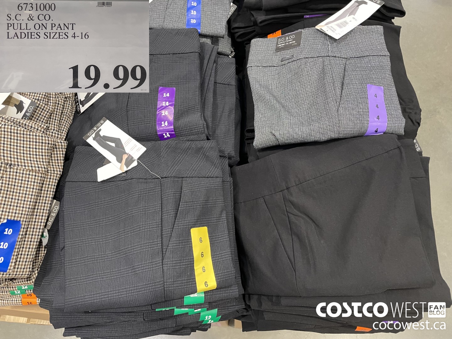 UP ! PULL ON PANT + LADIES SIZES 4-16 at Costco 3180 Laird Rd Mississauga