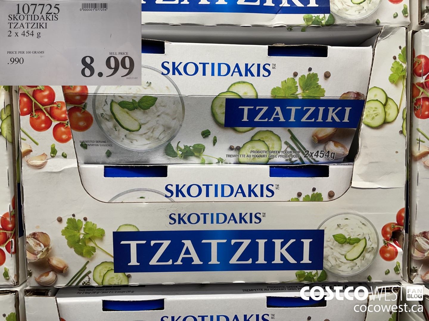 107725 SKOTIDAKIS TZATZIKI 2 x 454 g $8.99