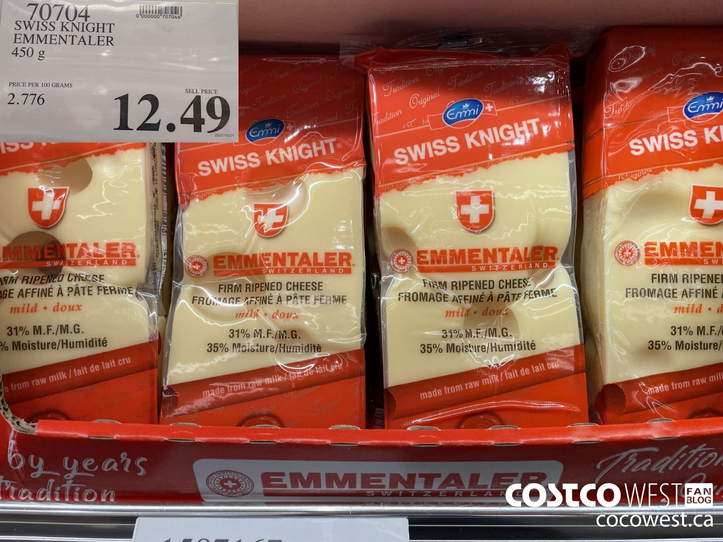 70704 SWISS KNIGHT EMMENTALER 450 g $12.49