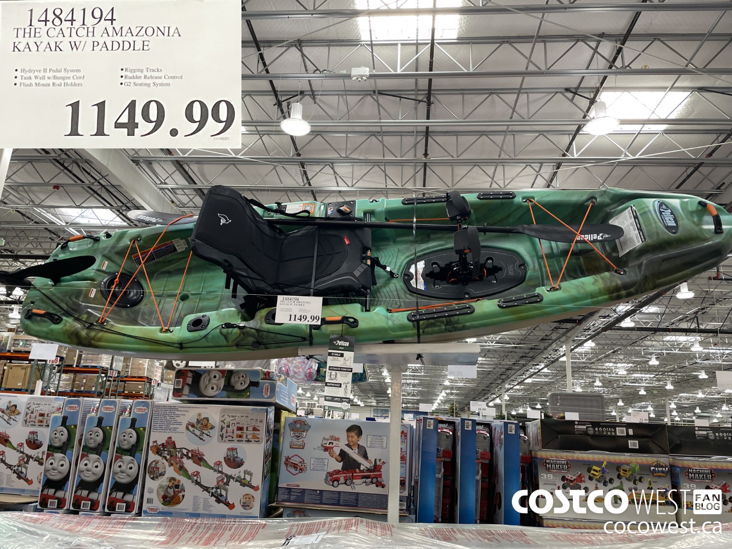 1484194 THE CATCH AMAZONIA KAYAK W/ PADDLE  $1149.99