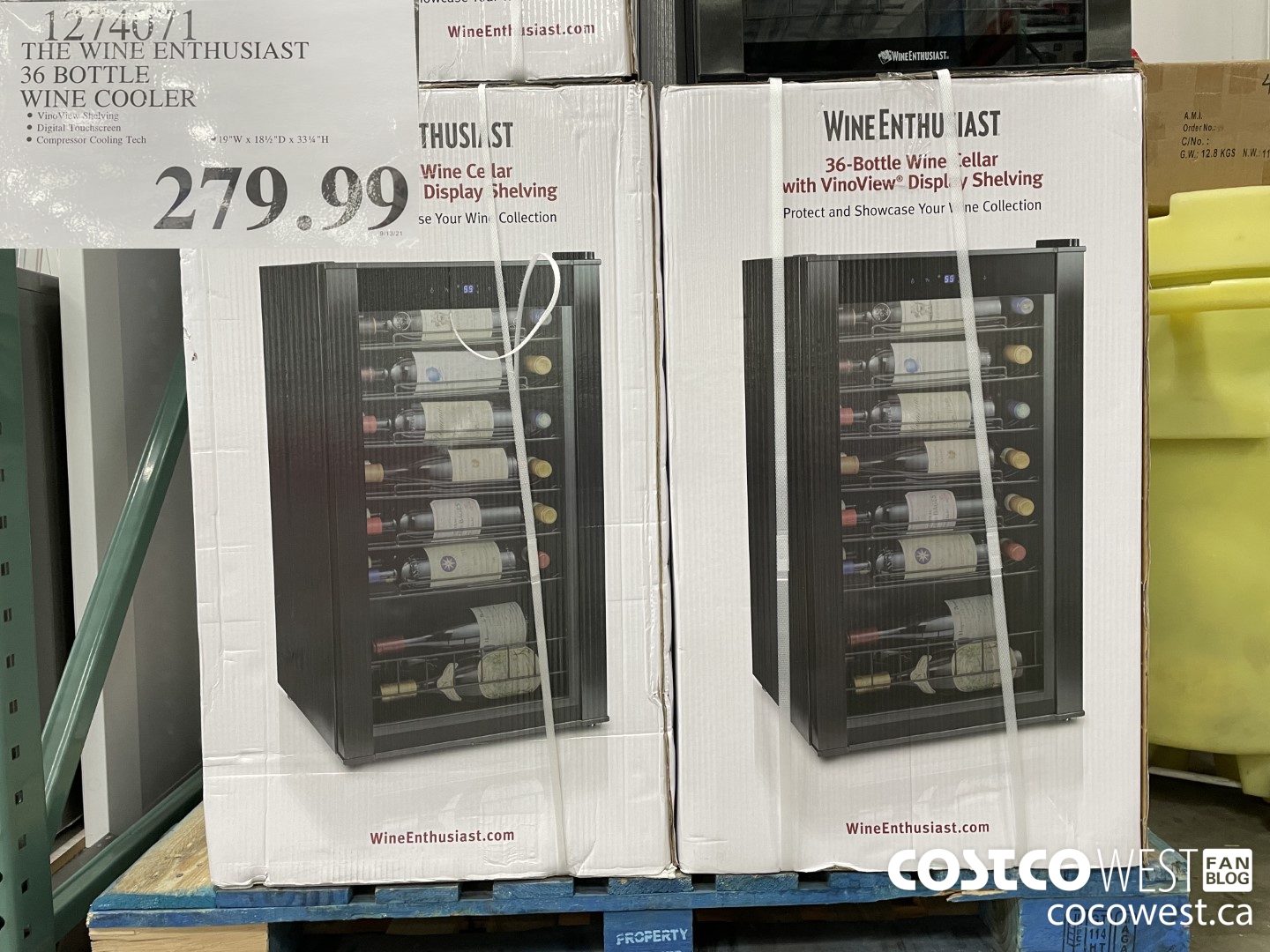 1274071 THE WINE ENTHUSIAST 36 BOTTLE WINE COOLER  $279.99