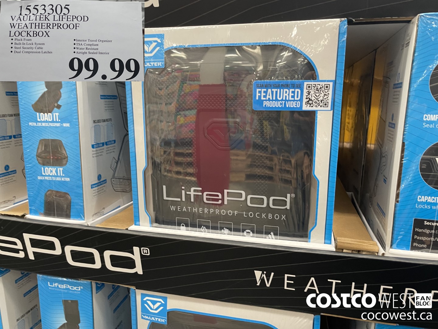 1553305 VAULTEK LIFEPOD WEATHERPROOF LOCKBOX  $99.99