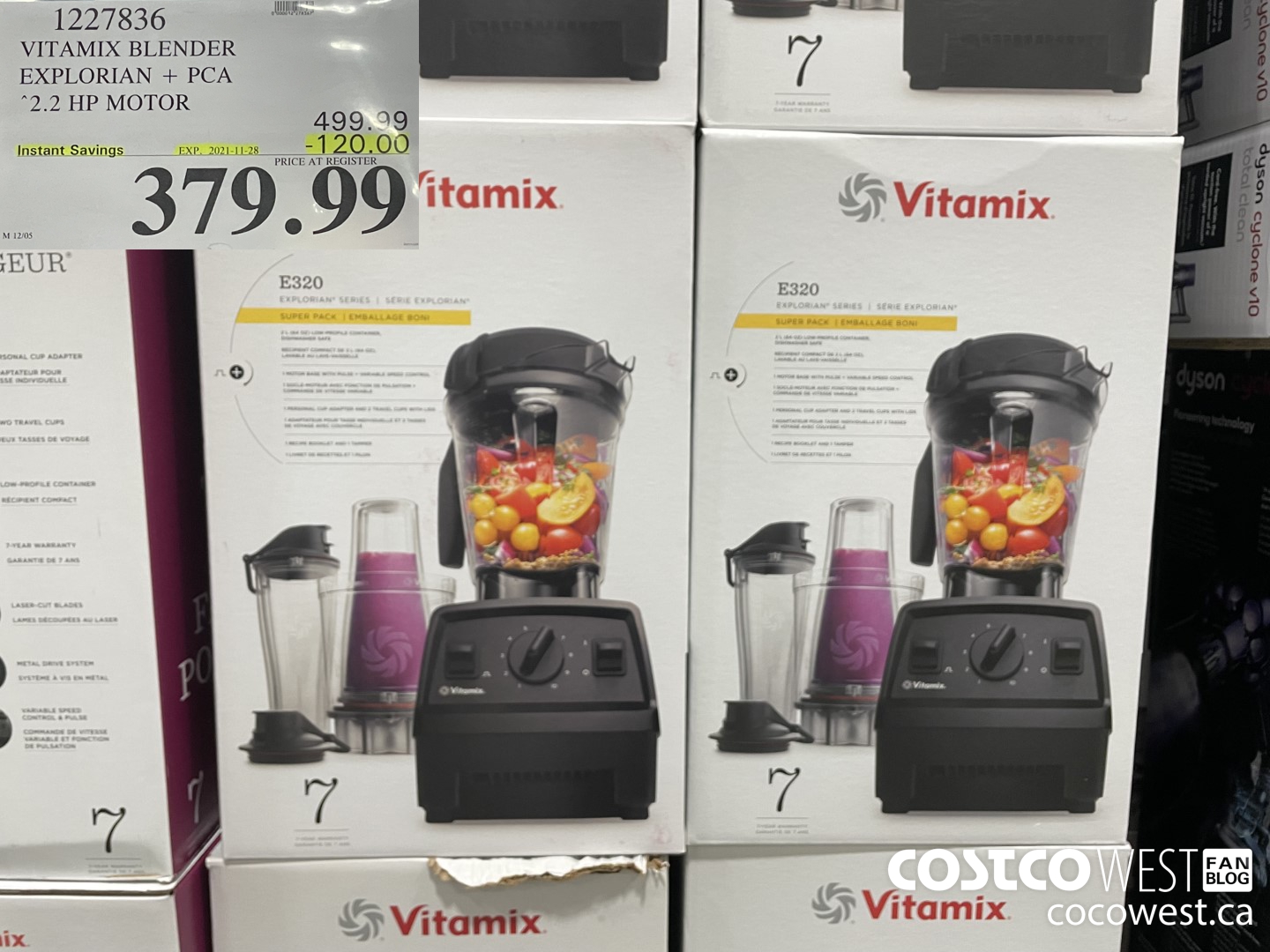 1227836 VITAMIX BLENDER EXPLORIAN + PCA 2.2 HP MOTOR ($120.00 INSTANT SAVINGS EXPIRES ON 2020-11-28) $379.99