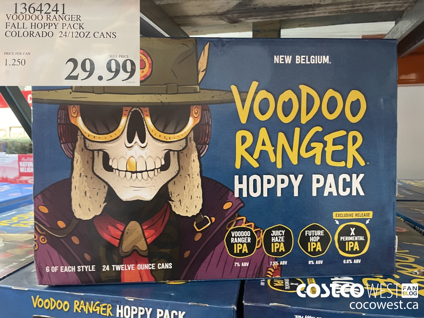 1364241 VOODOO RANGER FALL HOPPY PACK COLORADO 24/12OZ CANS  $29.99
