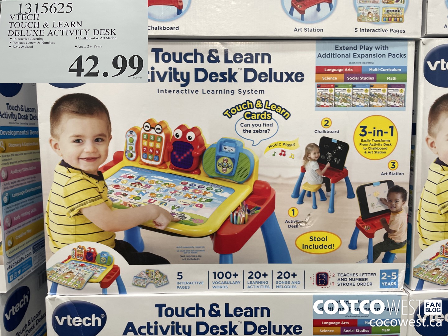 1315625 VTECH TOUCH & LEARN DELUXE ACTIVITY DESK  $42.99