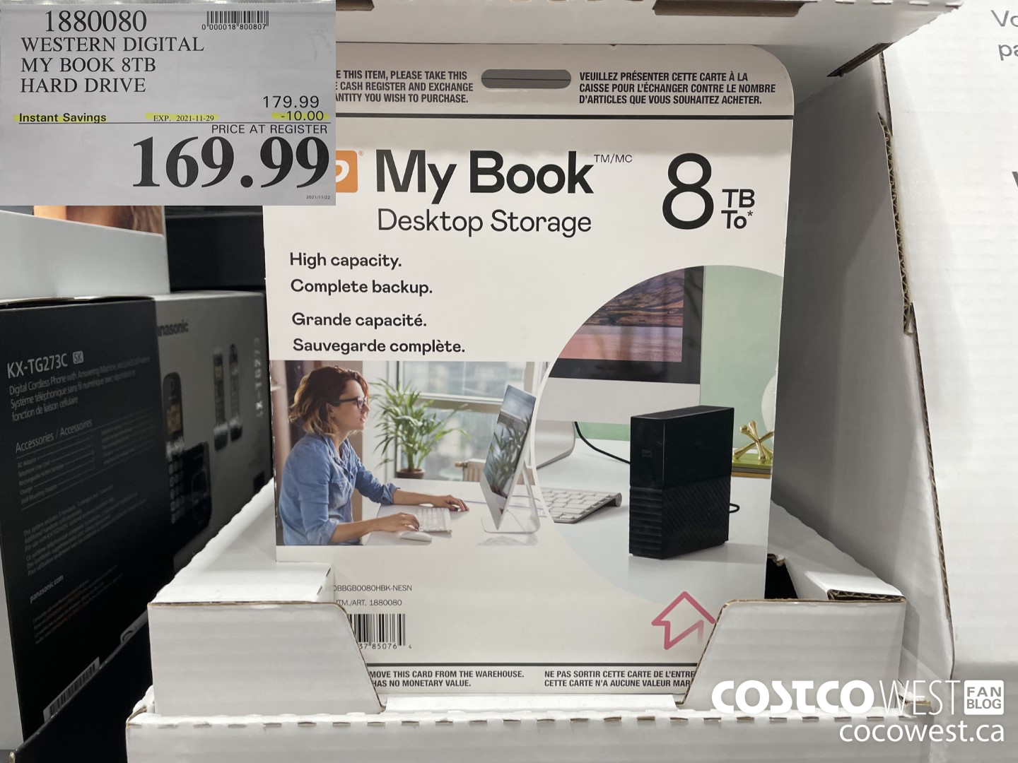 1880080 WESTERN DIGITAL MY BOOK 8TB HARD DRIVE ($10.00 INSTANT SAVINGS EXPIRES ON 2021-11-29) $169.99