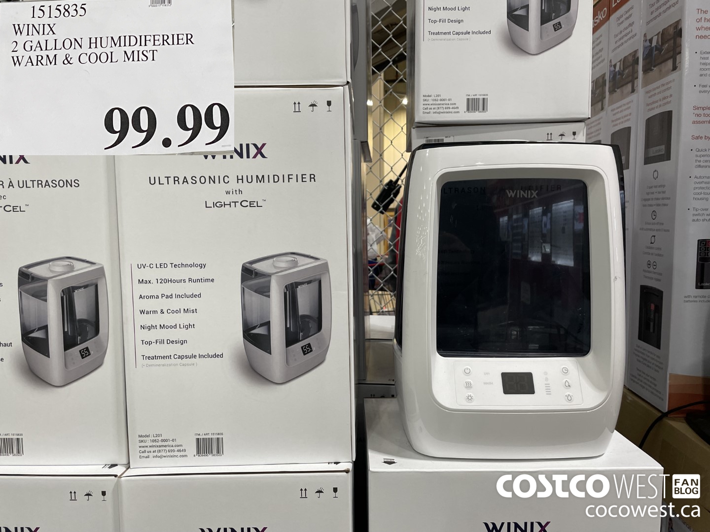 1515835 WINIX 7 GALLON HUMIDIFERIER WARM & COOL MIST  $99.99