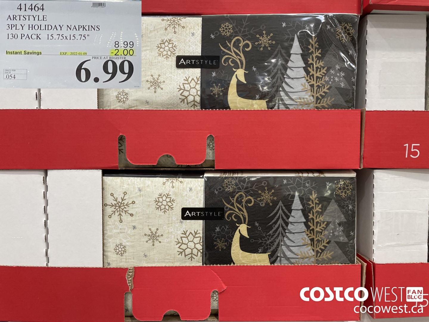 41464 ARTSTYLE 3 PLY XMAS NAPKINS PACK OF 125 17