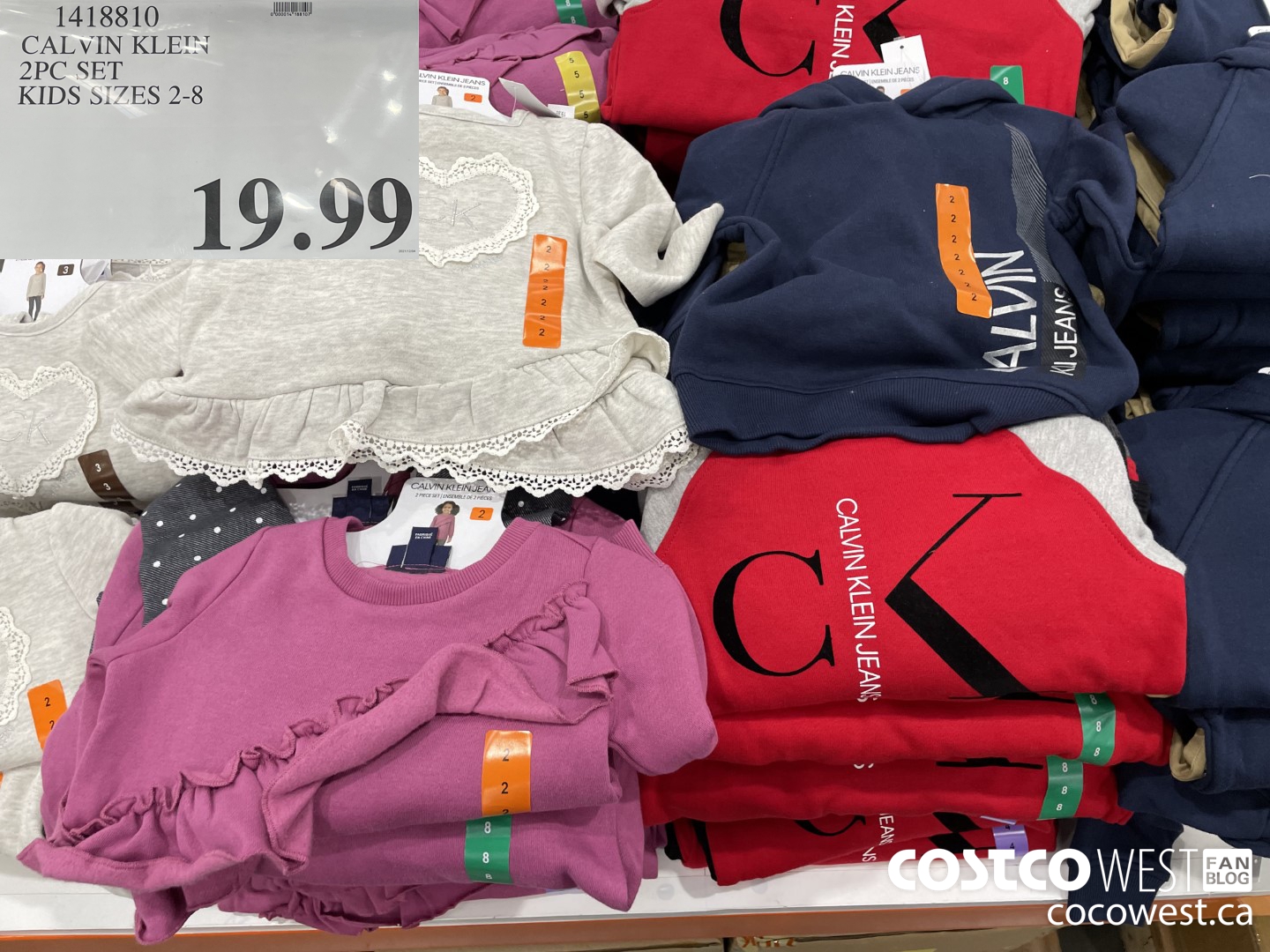 CALVIN KLEIN 2PC SET KIDS SIZES 2-8 at Costco 693 Wonderland Rd London