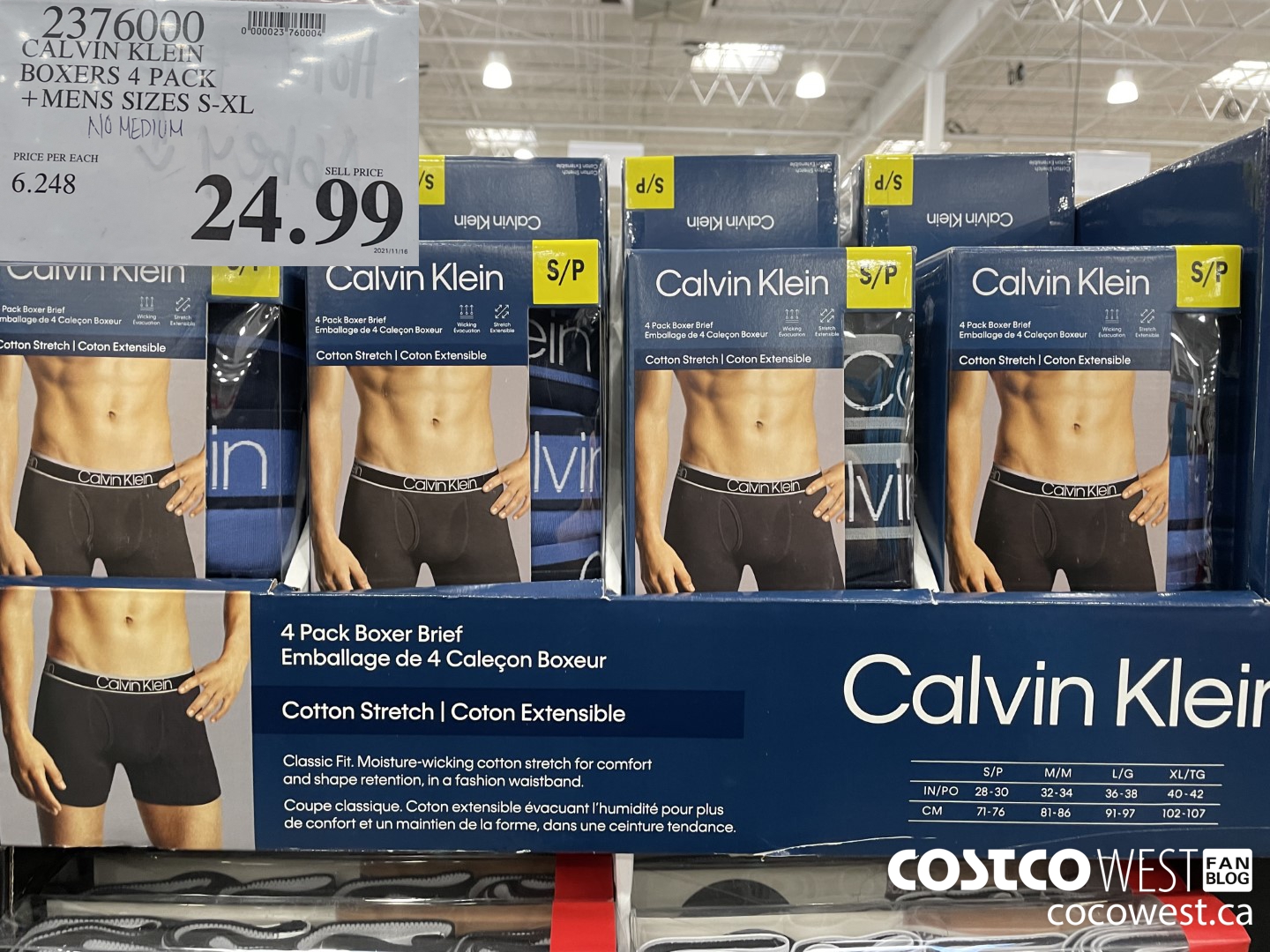 2376000 CALVIN KLEIN BOXERS 4 PACK MENS SIZES S-XL No MEDIUM $24.99