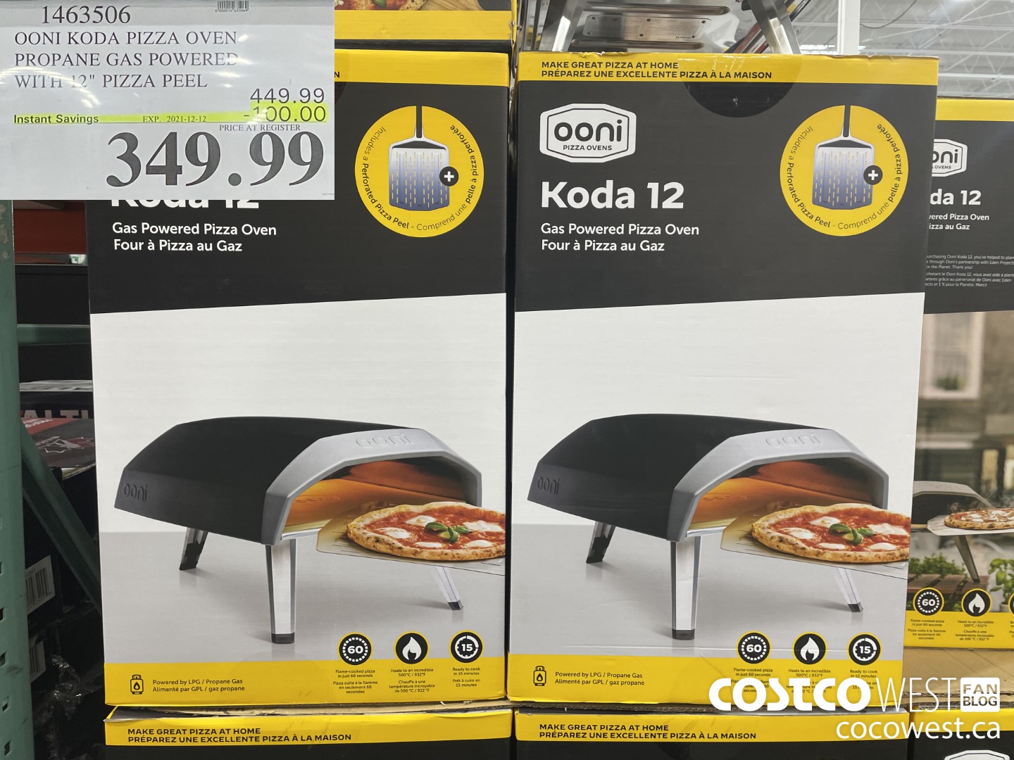 1463506 OONI KODA PIZZA OVEN PROPANE GAS POWERED WITH 12