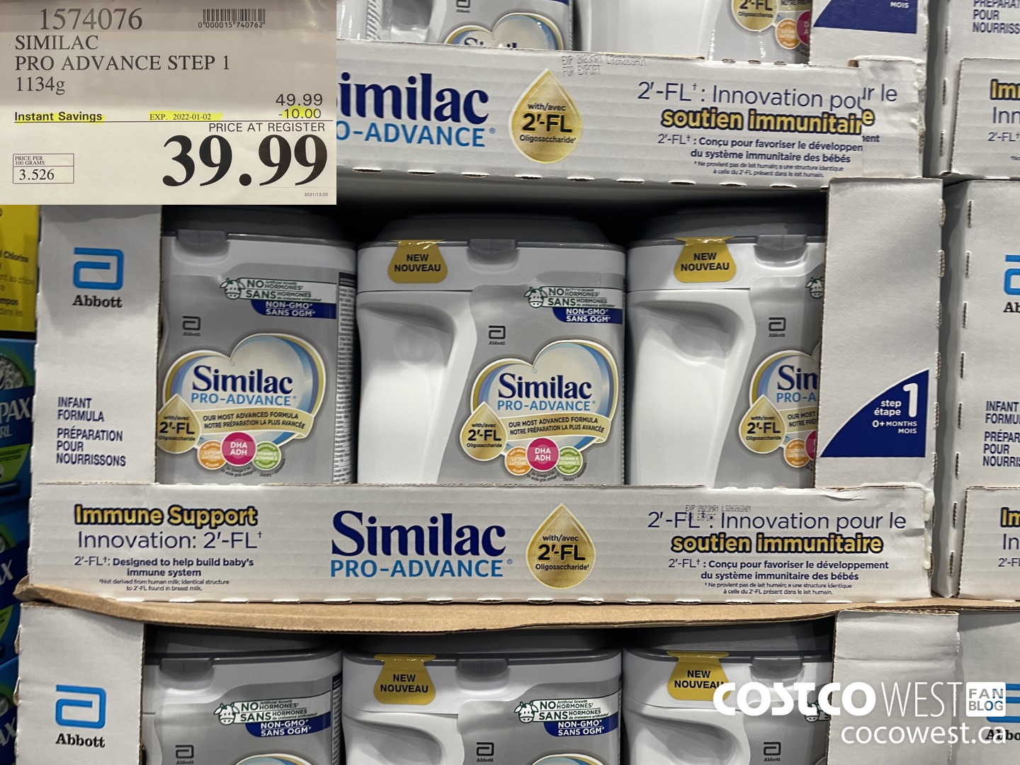 Similac pro advance store costco