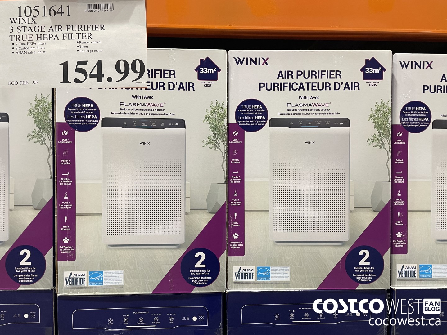 10516941 WINIX 3 STAGE AIR PURIFIER TRUE HEPA FILTER $154.99