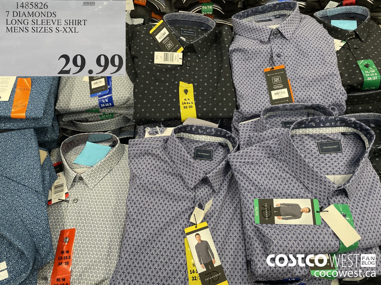 1485826 7 DIAMONDS LONG SLEEVE SHIRT MENS SIZES S-XXL  $29.99