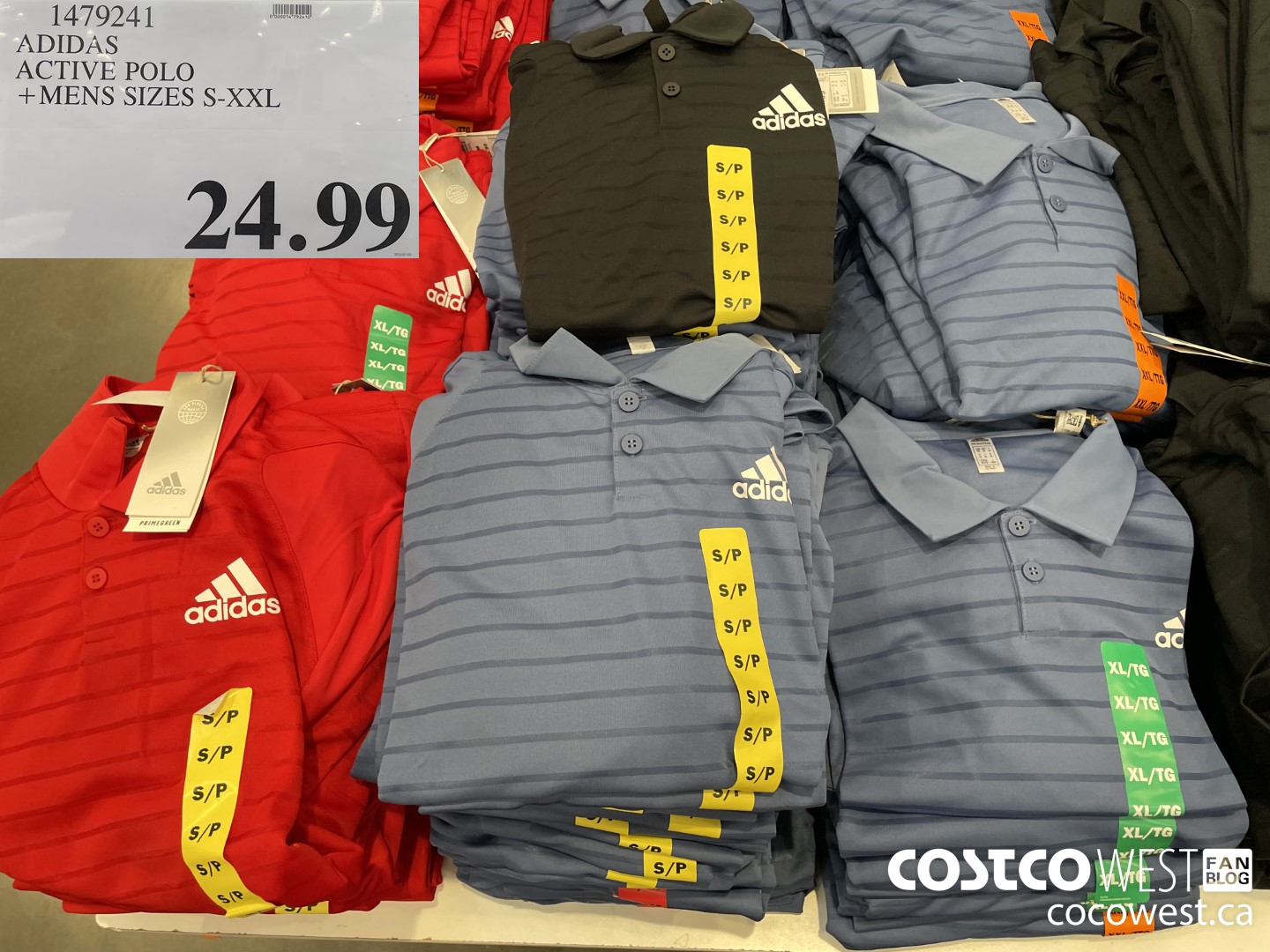 1479241 ADIDAS ACTIVE POLO MENS SIZES S-XXL  $24.99