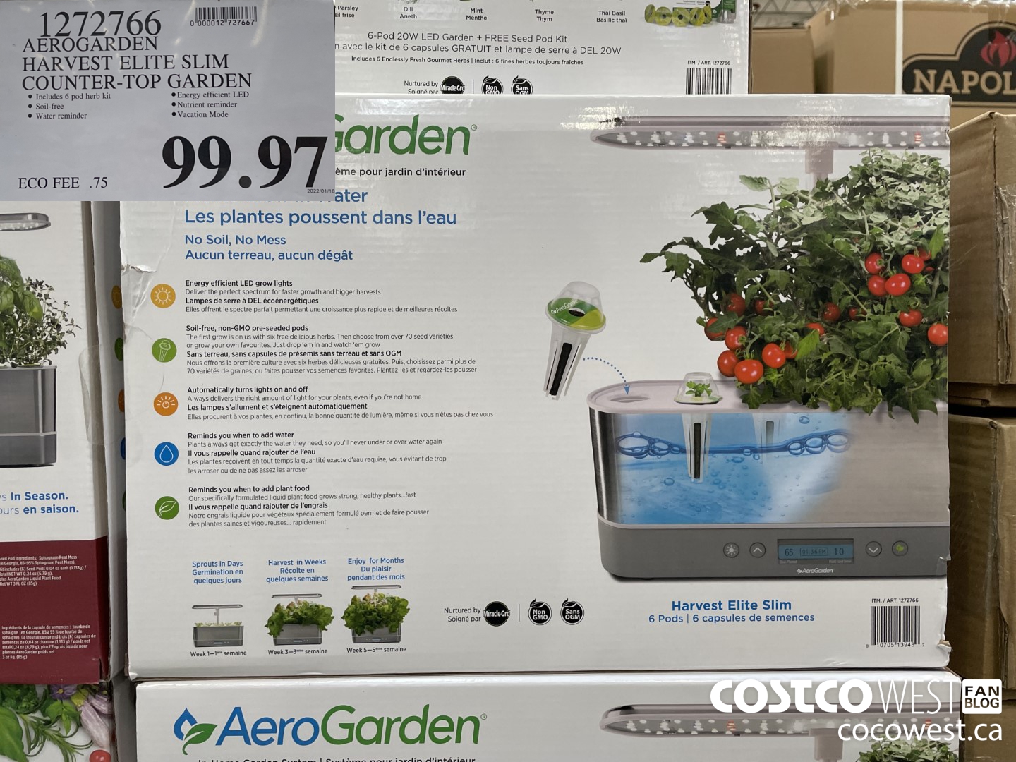 1272766 AEROGARDEN HARVEST ELITE SLIM COUNTER-TOP GARDEN $99.97