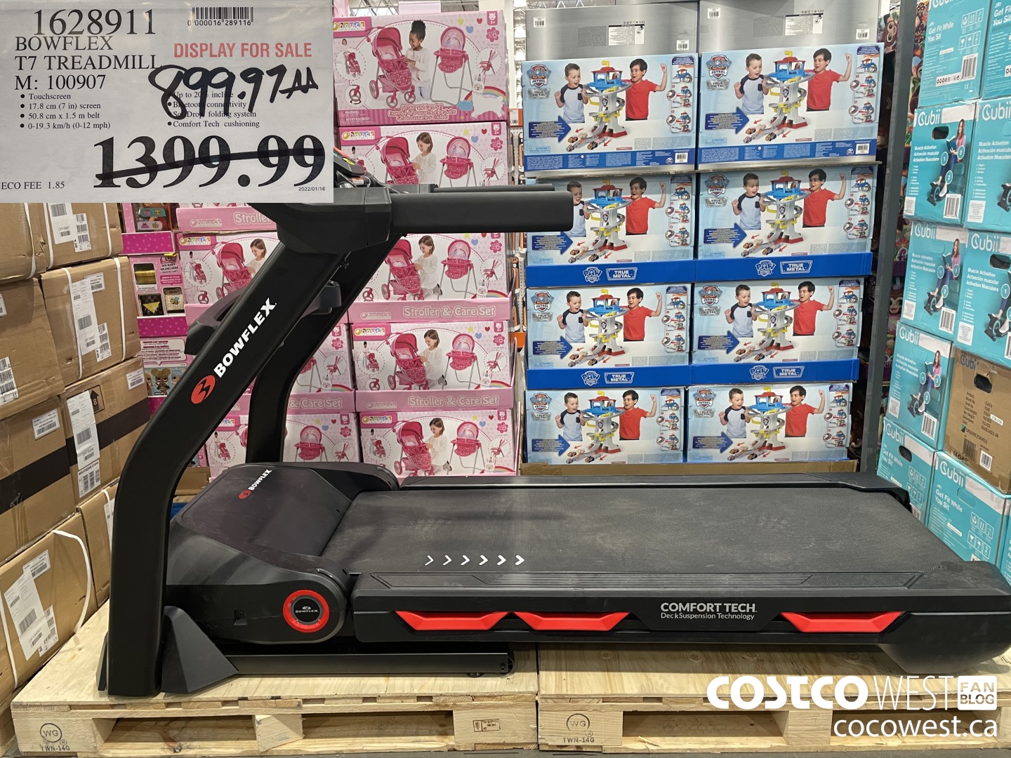 1628911 BOWFLEX T7 TREADMILL M: 100907 $899.97