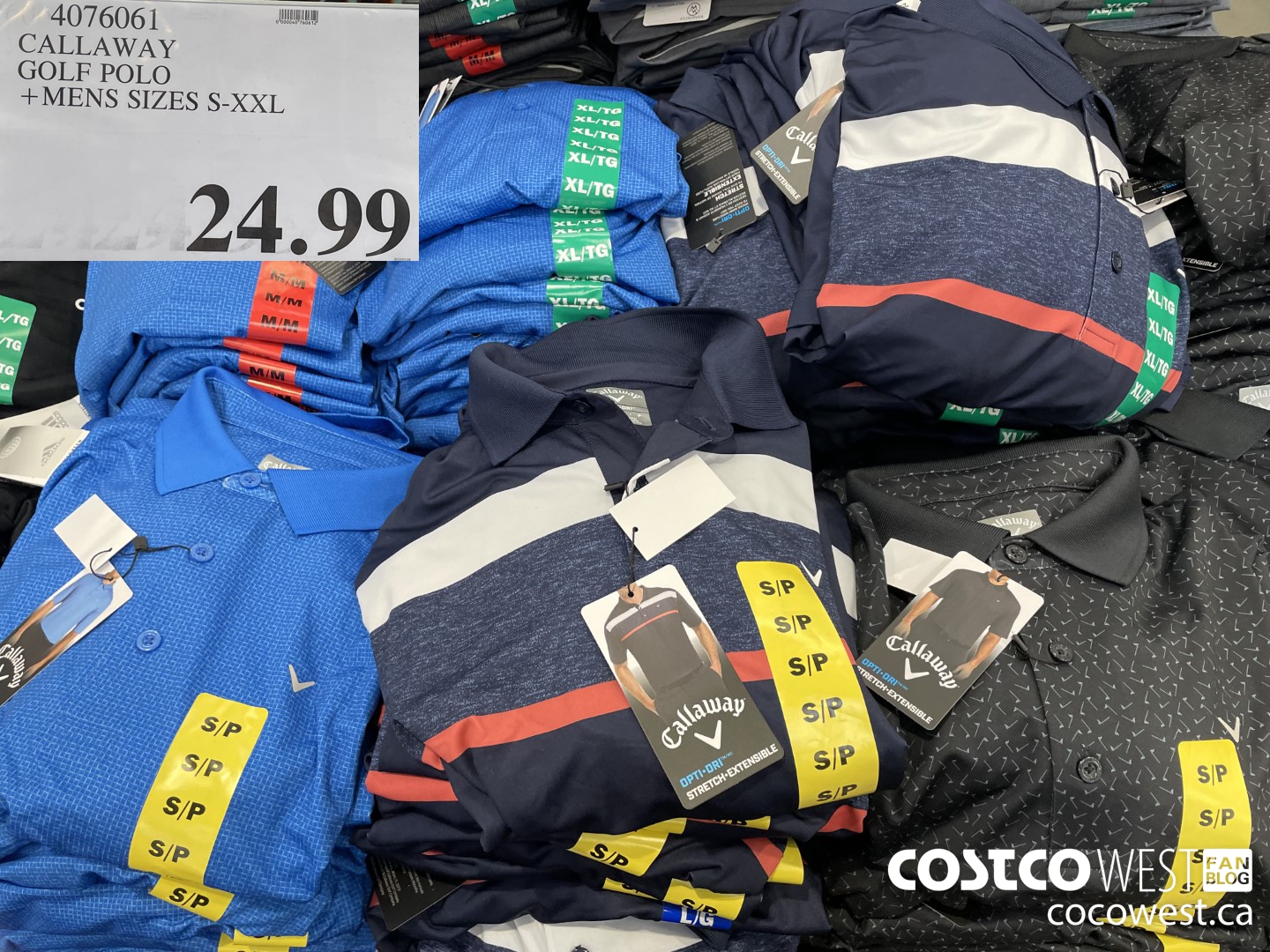 4076061 CALLAWAY GOLF POLO MENS SIZES S-XXL  $24.99