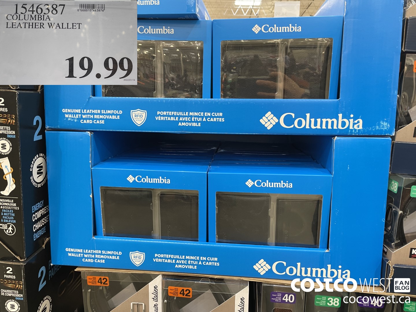 1546387 COLUMBIA LEATHER WALLET  $19.99