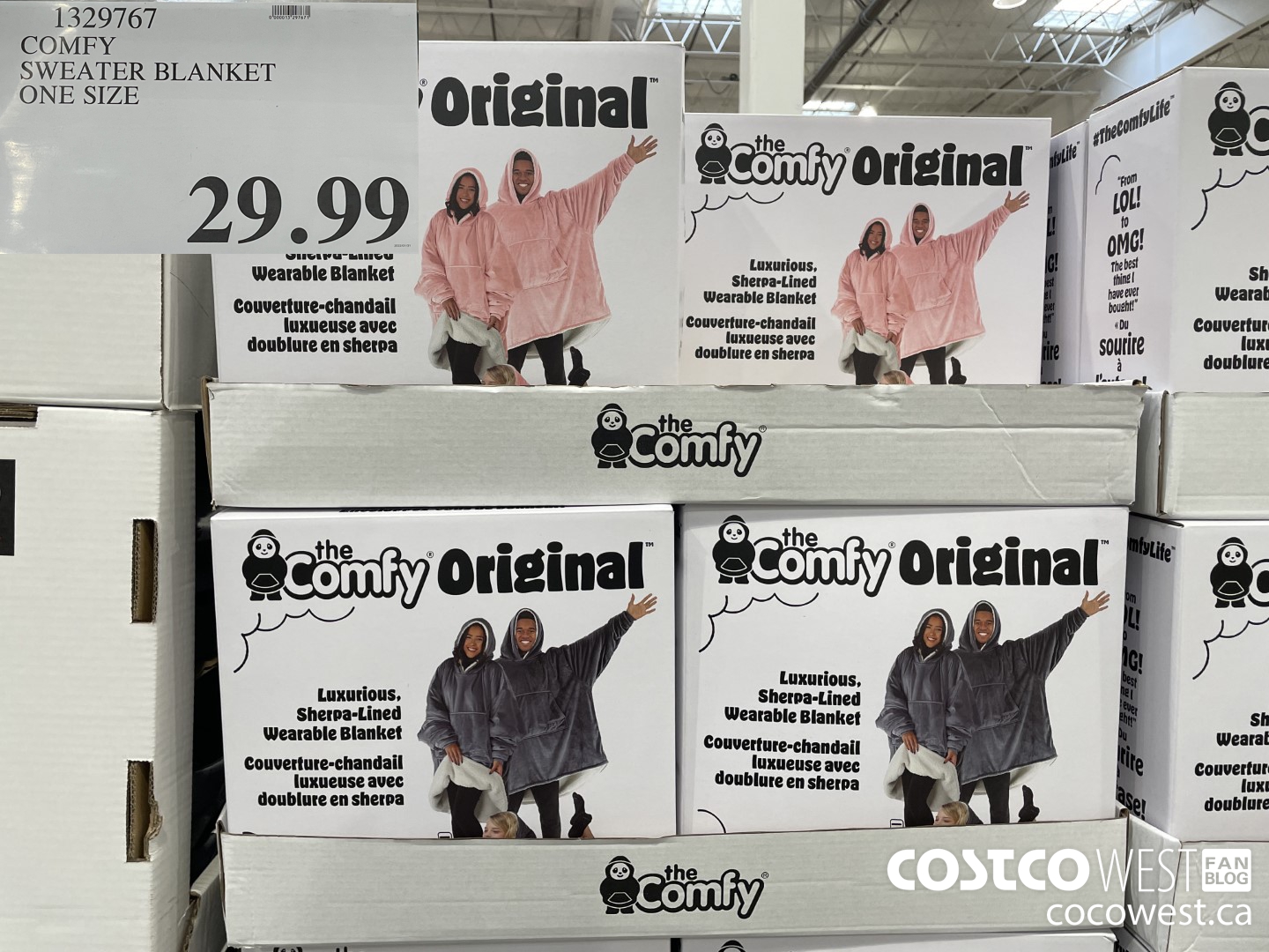 1329767 COMFY SWEATER BLANKET ONE SIZE  $29.99