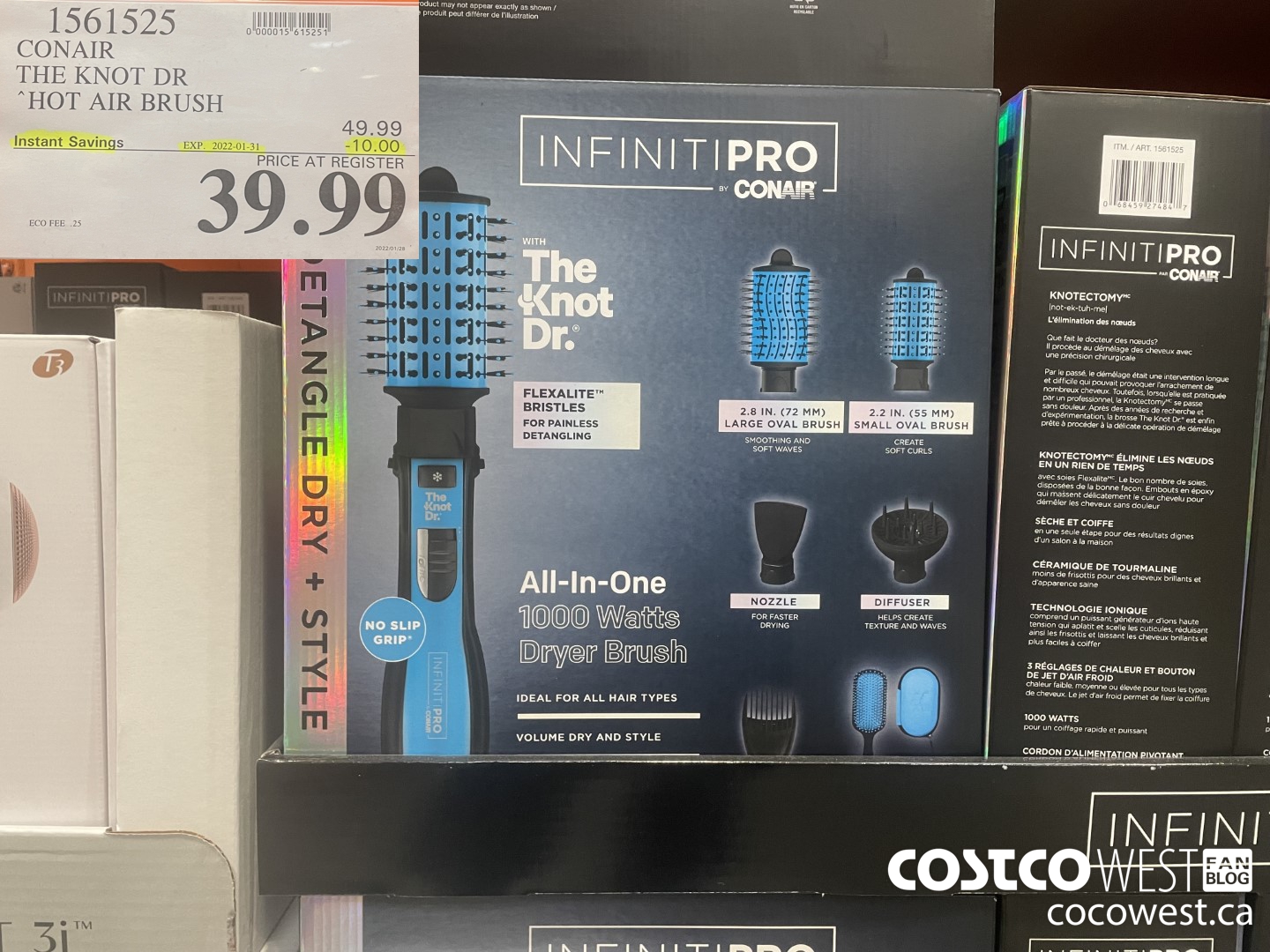 1561525 CONAIR THE KNOT DR HOT AIR BRUSH ($10.00 INSTANT SAVINGS EXPIRES ON 2022-01-31) $39.99