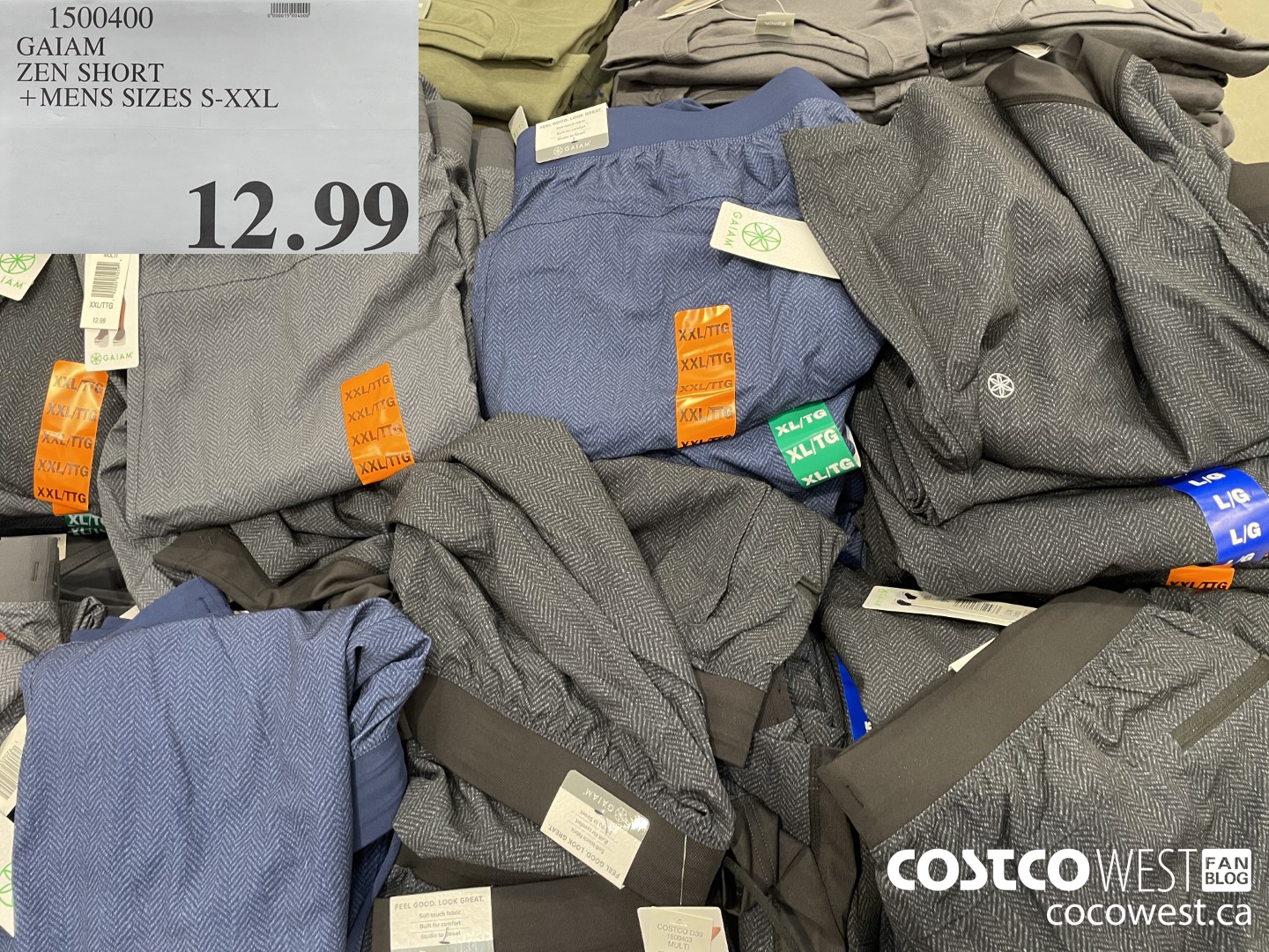 1500400 GAIAM ZEN SHORT MENS SIZES S-XXL  $12.99