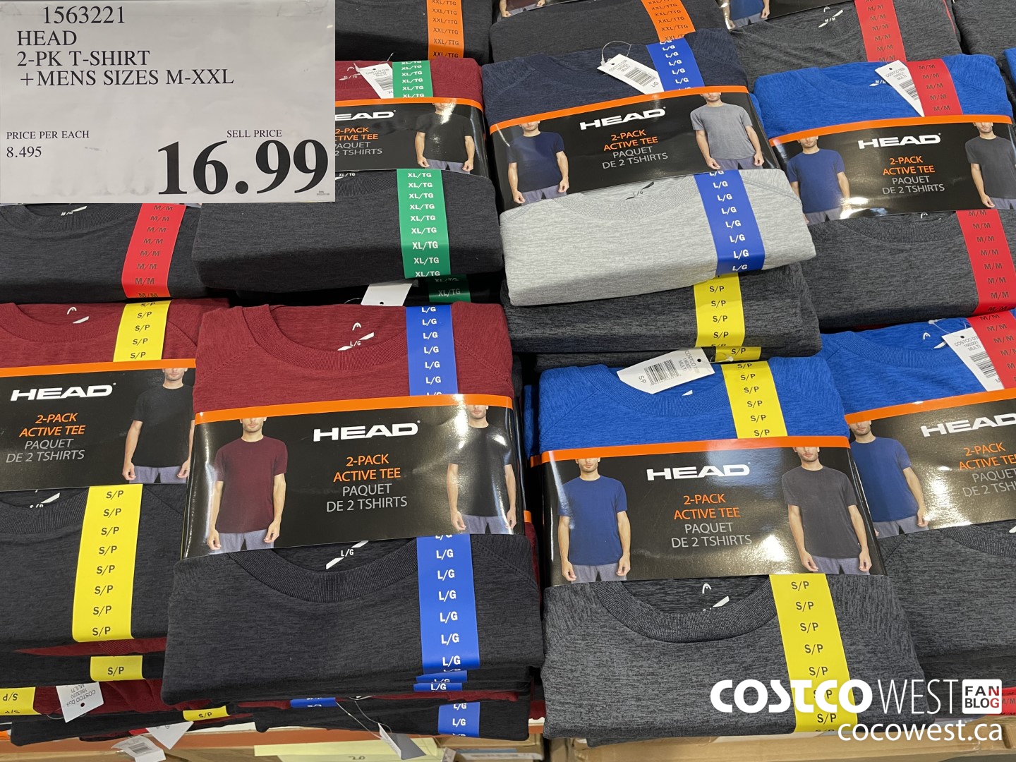 1563221 HEAD 2-PK T-SHIRT MENS SIZES M-XXL $16.99