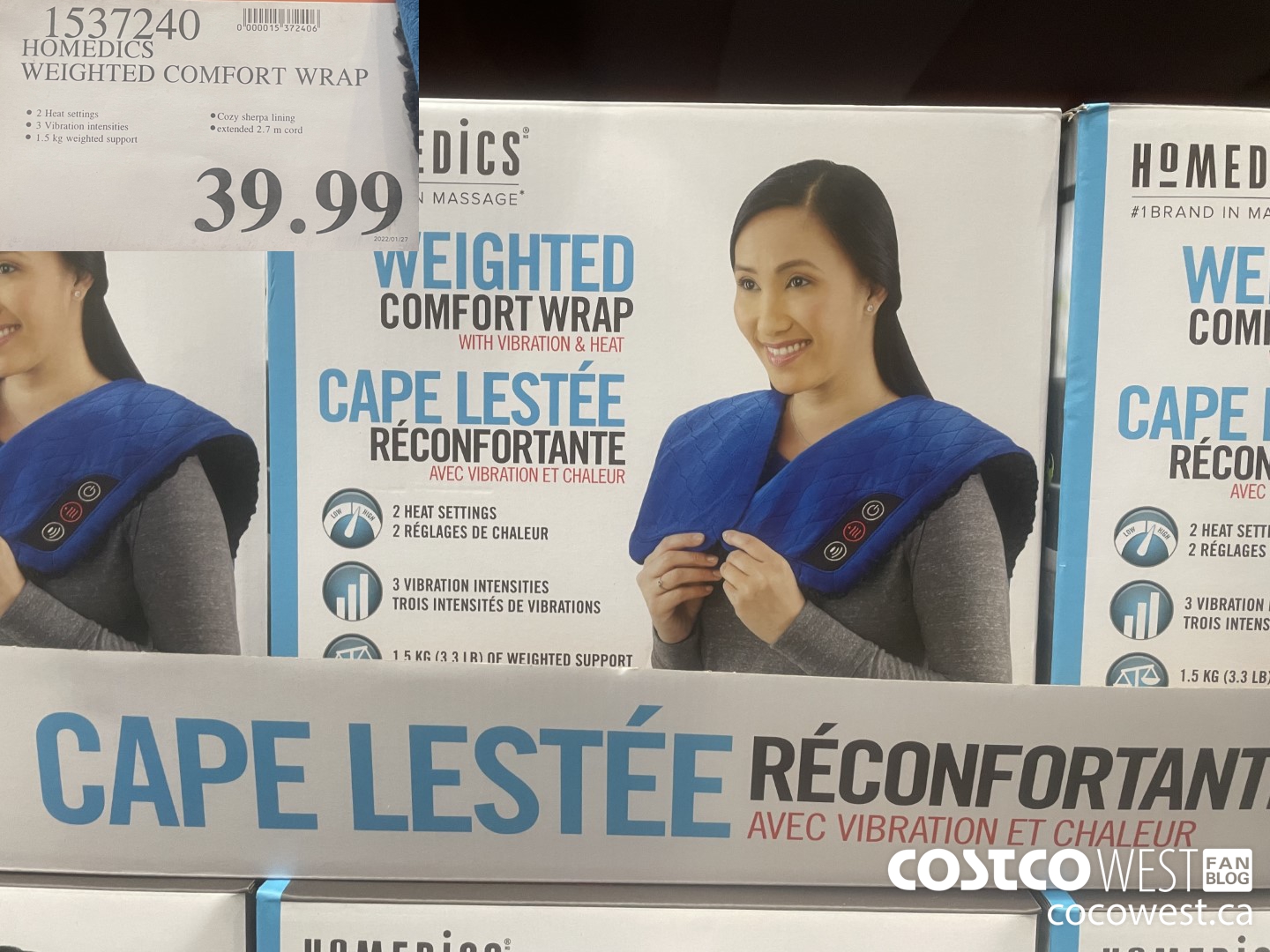 1537240 HOMEDICS WEIGHTED COMFORT WRAP  $39.99