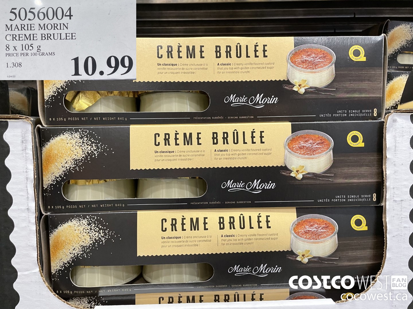 5056004 MARIE MORIN CREME BRULEE 8 x 105 g $10.99