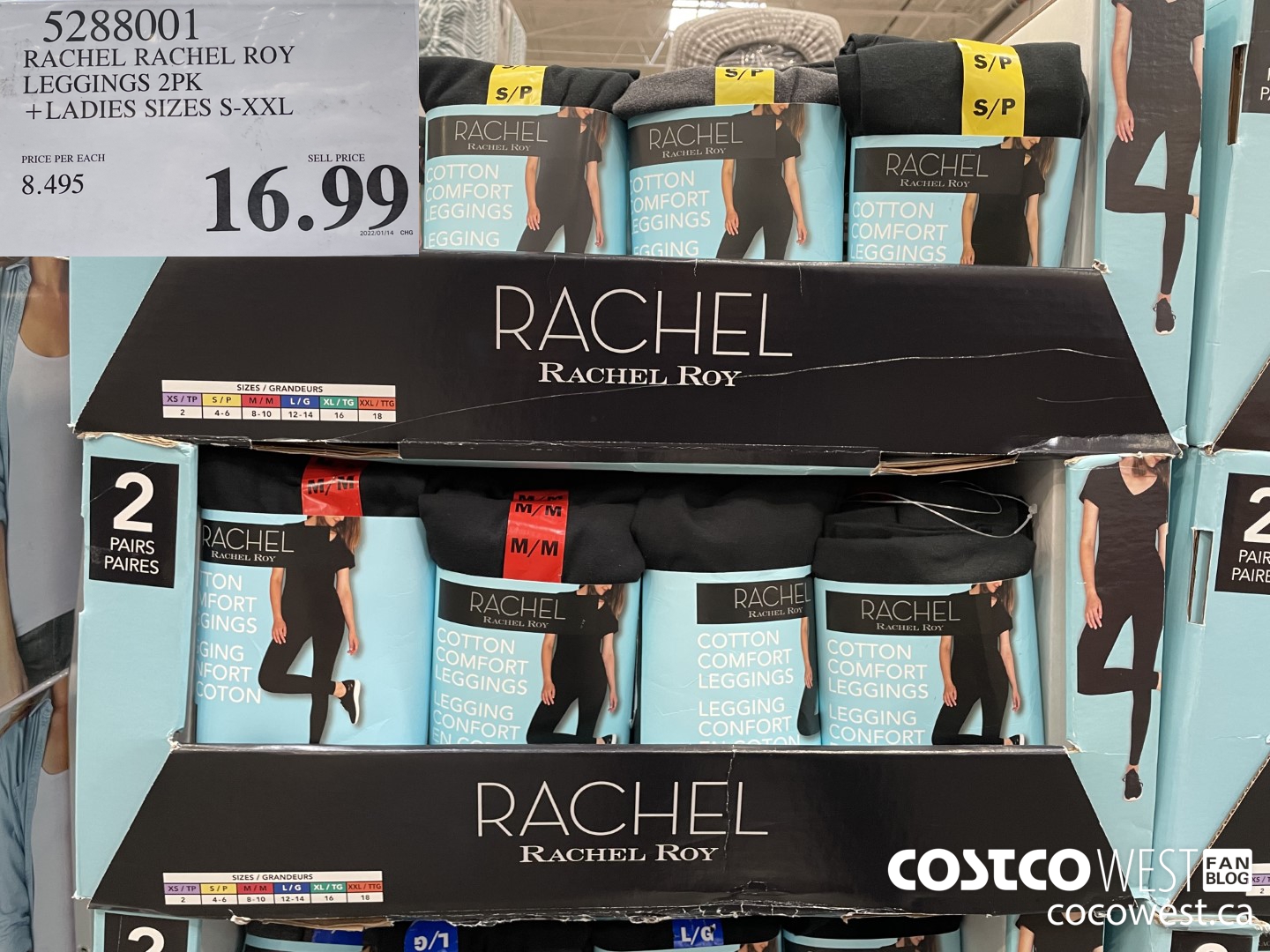 5288001 RACHEL RACHEL ROY LEGGINGS 2PK LADIES SIZES S-XXL $16.99