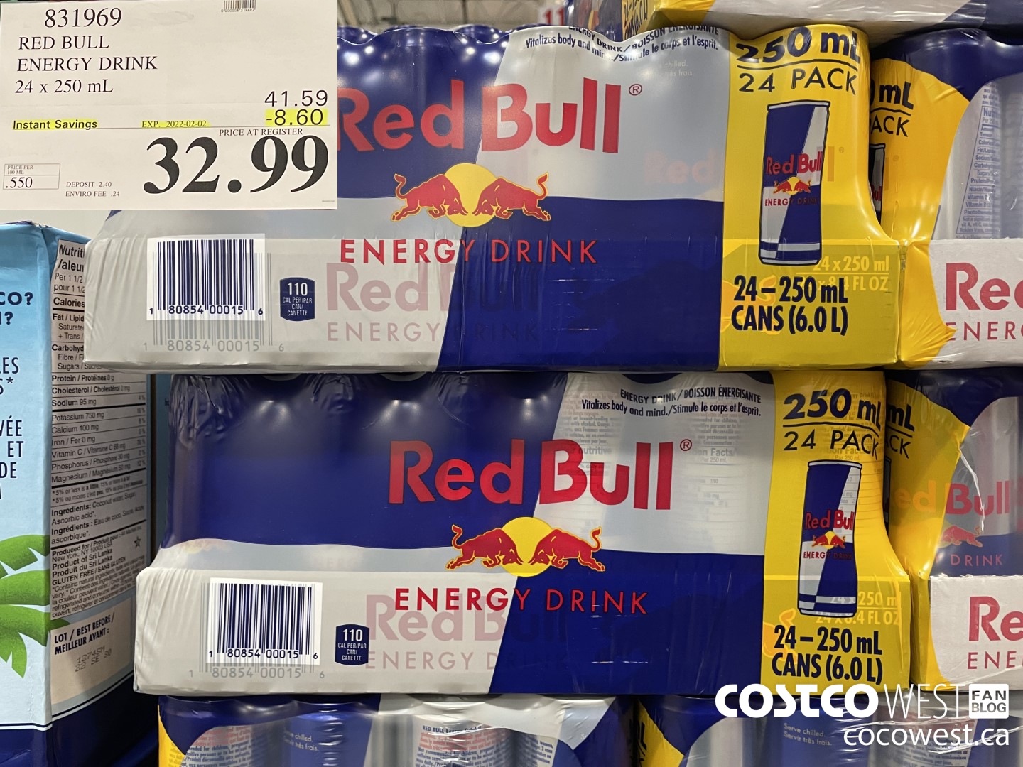 831969 RED BULL ENERGY DRINK ($8.60 INSTANT SAVINGS EXPIRES ON 2022-02-02) $32.99