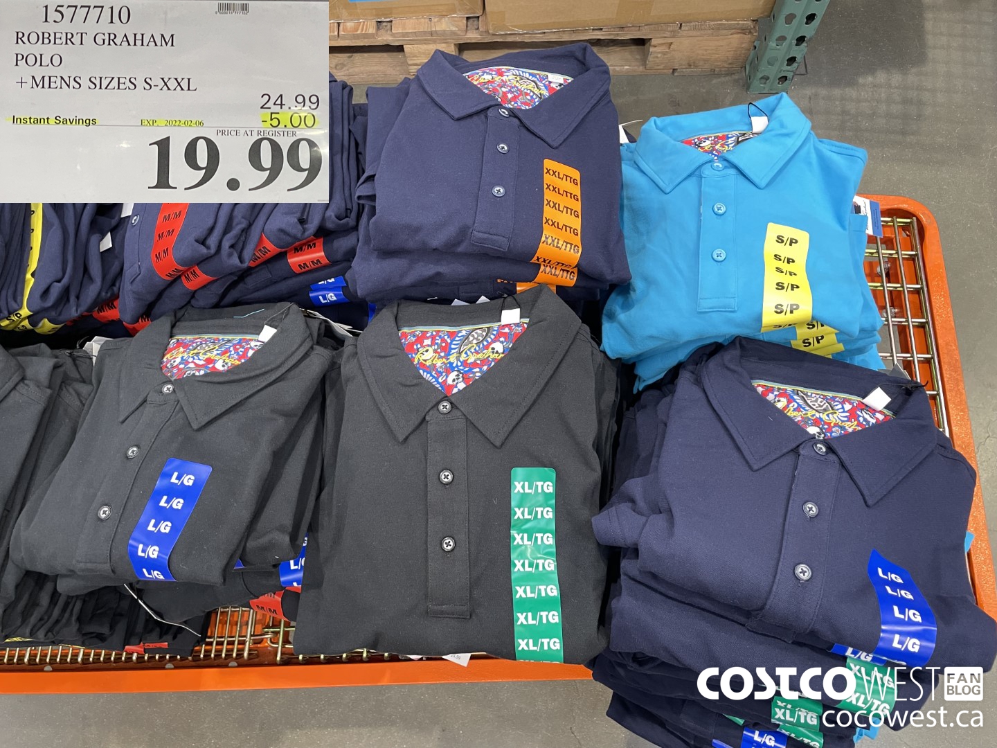 1577710 ROBERT GRAHAM POLO MENS SIZES S-XXL  ($5.00 INSTANT SAVINGS EXPIRES ON 2022-02-06) $19.99