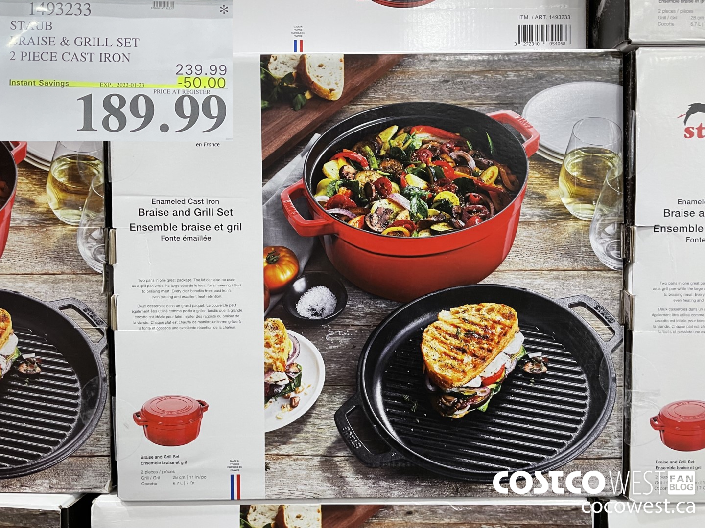 Costco Members: Staub 7 Quart Cast Iron Braise and Grill $199.99