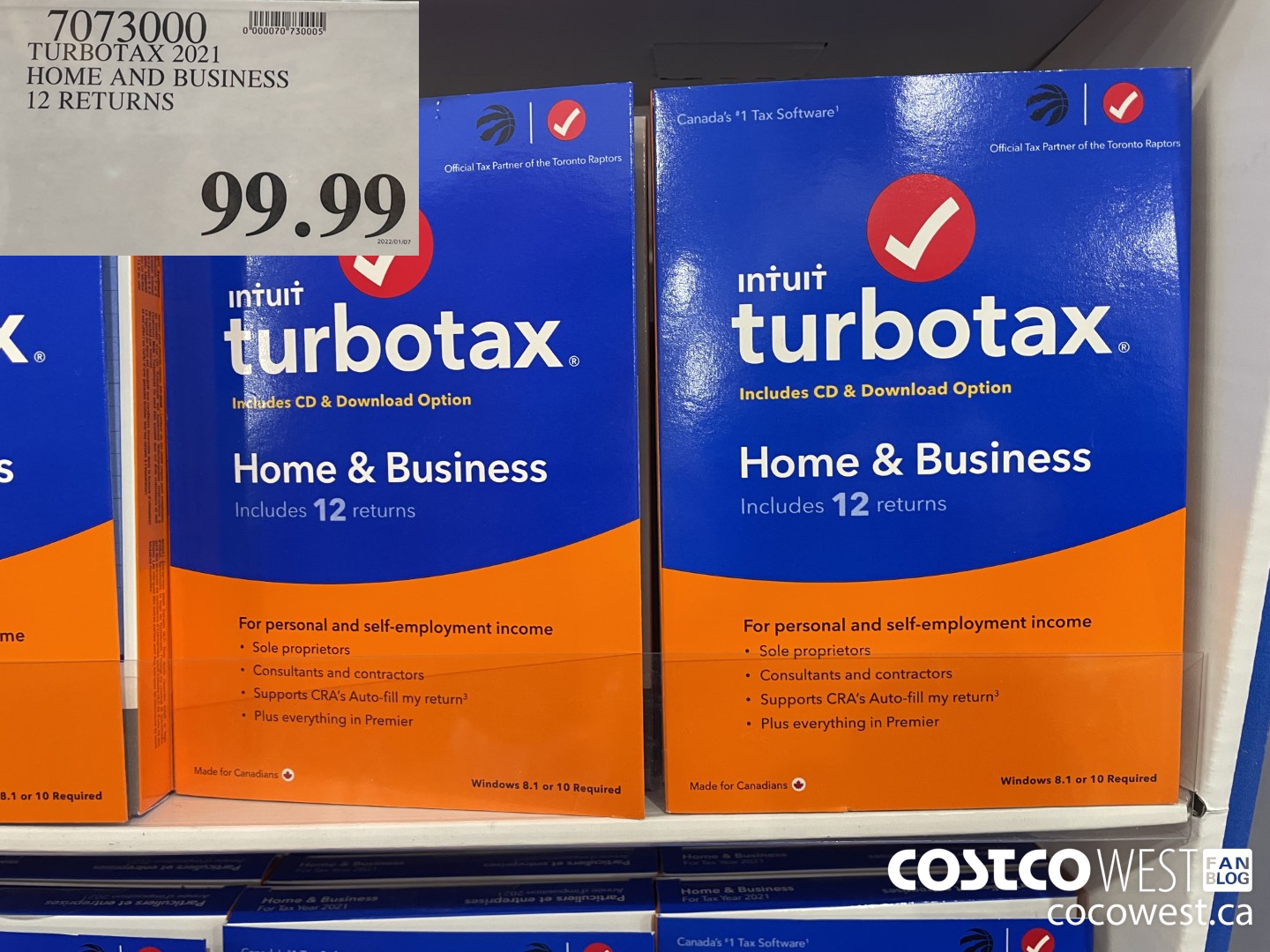 7073000 TURBOTAX 2021 HOME AND BUSINESS 12 RETURNS  $99.99