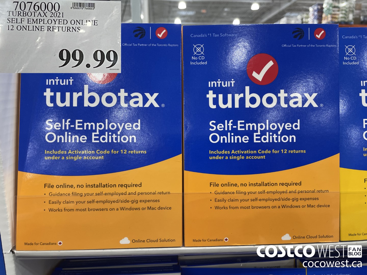 7076000 TURBOTAX 2021 SELF EMPLOYED ONLINE 12 ONLINE RETURNS  $99.99