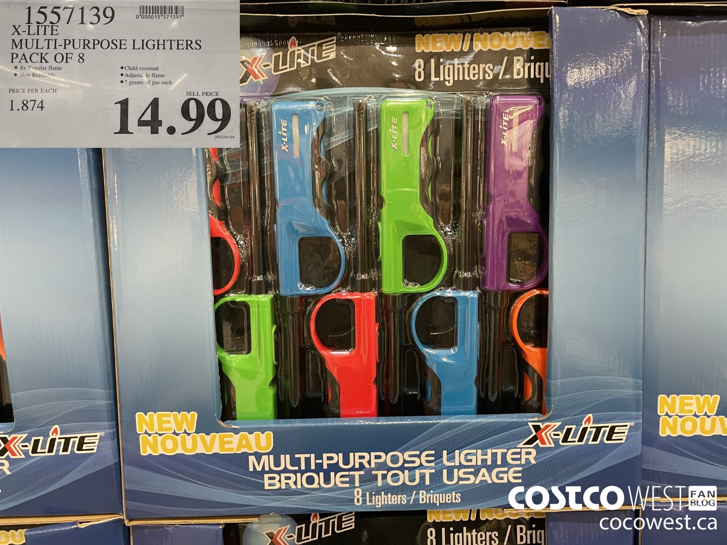 1557139 XLITE MULTI-PURPOSE LIGHTERS PACK OF 8 $14.99