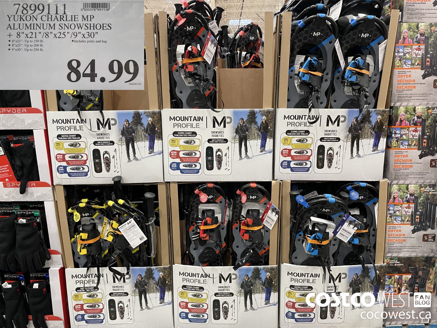 7899111 YUKON CHARLIE MP ALUMINUM SNOWSHOES + 8