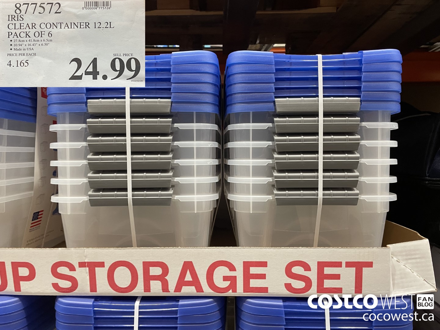 877572 12.9 QUART STORAGE SET BUCKLE-UP LID DESIGN 6-PACK $24.99