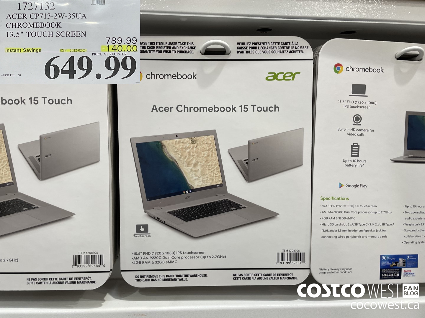1727132 ACER CP713-2W-35UA CHROMEBOOK 13.5