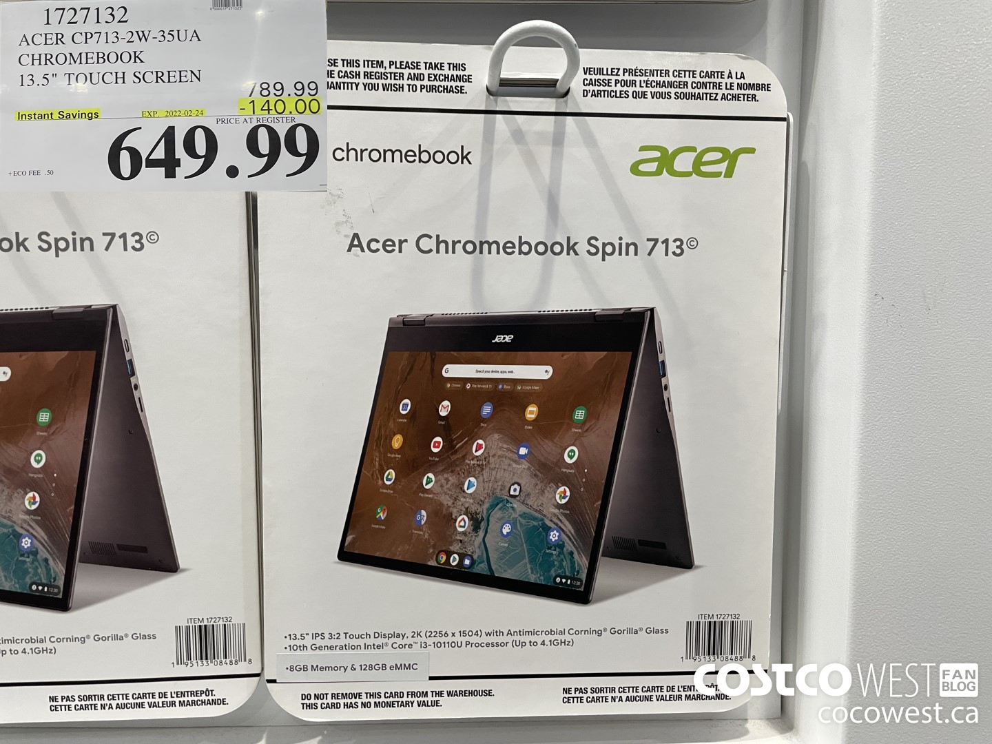 1727132 ACER CP713-2W-35UA CHROMEBOOK 13.5