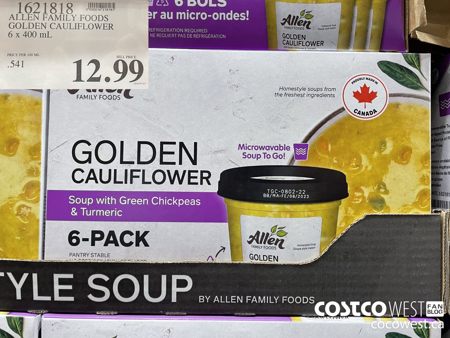 1621818 ALLEN FAMILY FOODS GOLDEN CAULIFLOWER 6 x 400 mL $12.99