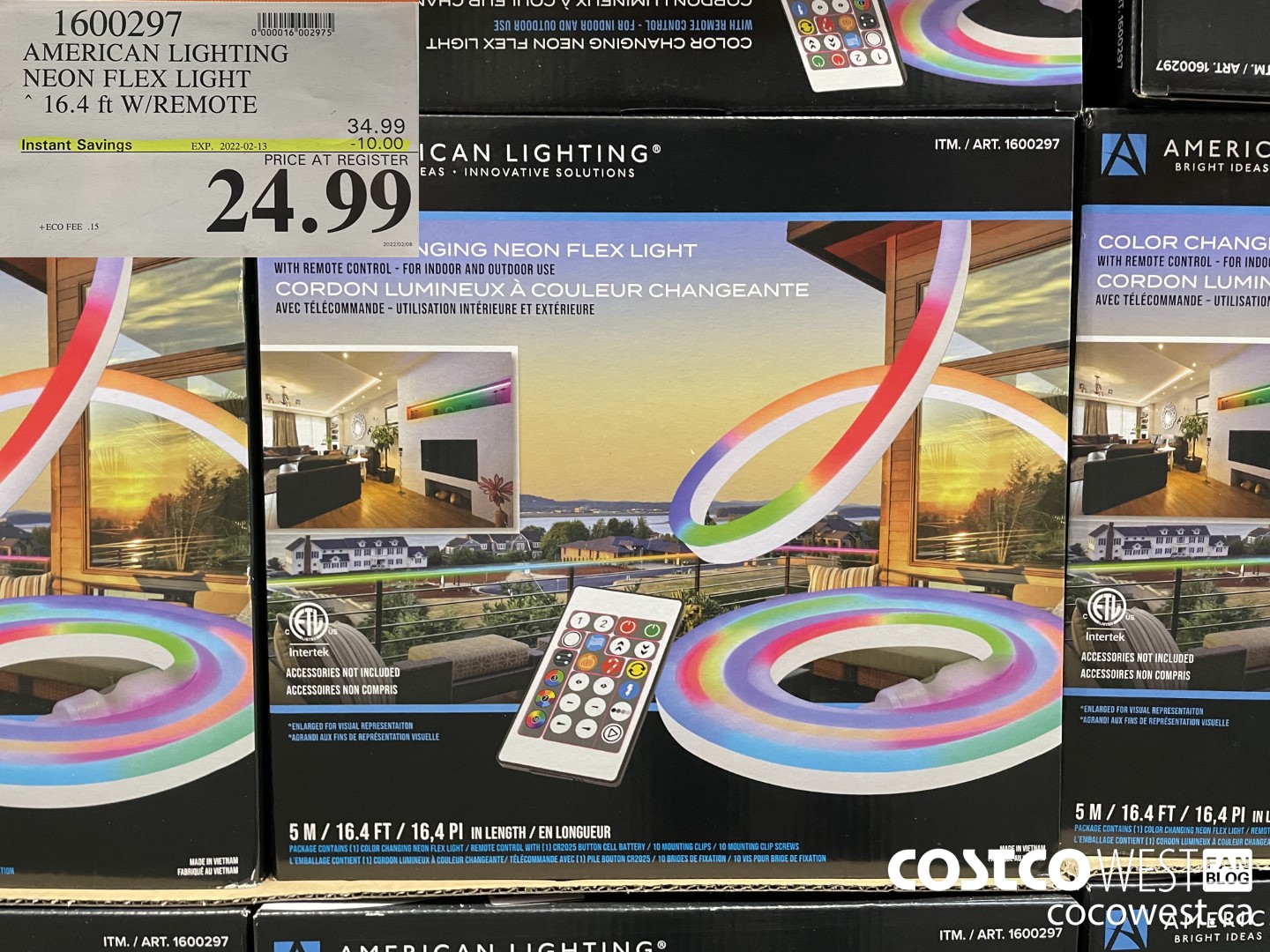 1600297 AMERICAN LIGHTING NEON FLEX LIGHT 16.4 ft W/REMOTE ($10.00 INSTANT SAVINGS EXPIRES ON 2022-02-13) $24.99