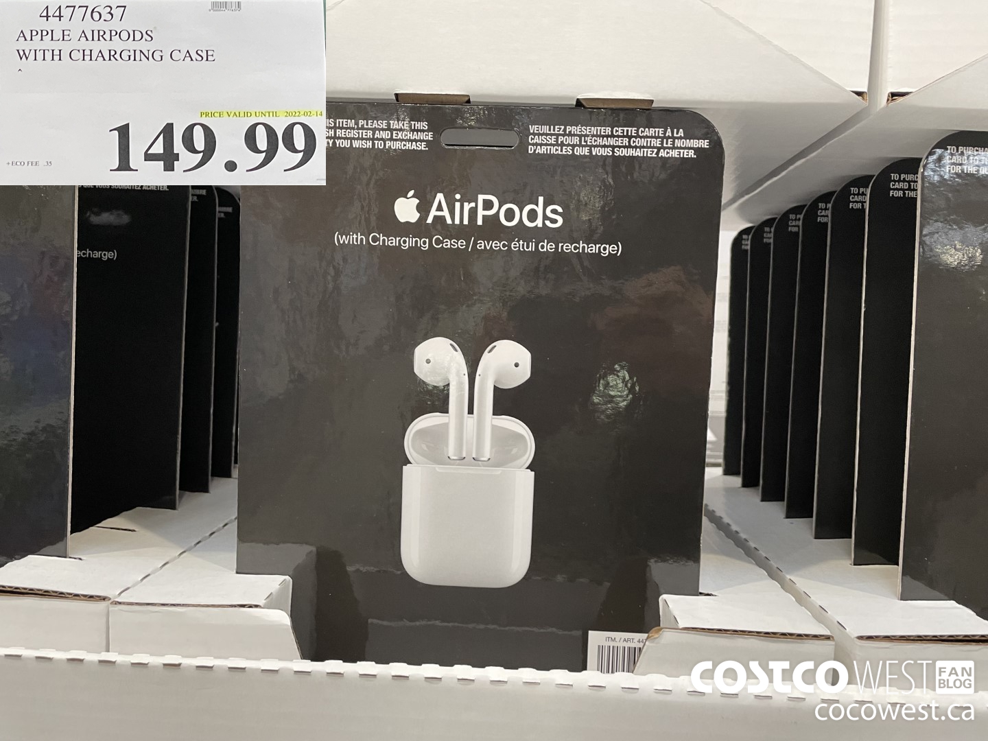 4477637 APPLE AIRPODS WITH CHARGING CASE (EXPIRES ON 2022-02-14) $149.99