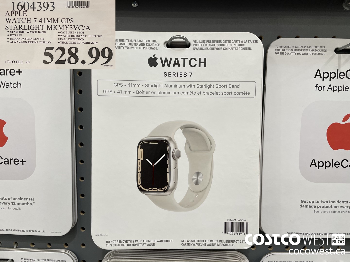 1604393 APPLE WATCH 7 41MM GPS STARLIGHT MKMY3VC/A $528.99